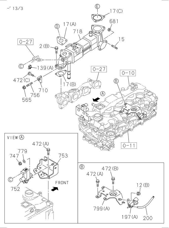 Isuzu NPR Gasket. Engine, eng, emission - 8-98150-745-0 | Degel Isuzu