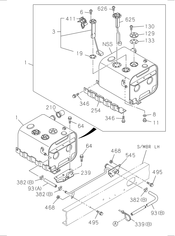 Isuzu NPR Bracket. Fuel, tank - 8-98089-227-1 | Degel Isuzu Trucks